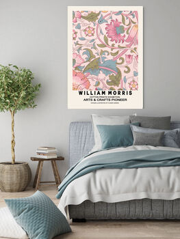 William Morris Pink Paisley Art Print, 2 of 3