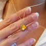 18ct Gold Plated Citrine November Birthstone Necklace, thumbnail 2 of 6