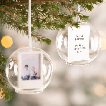 Personalised Keepsake Photo Glass Dome Bauble, 3 of 6