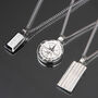 Compass Men's Necklace 925 Solid Silver, thumbnail 2 of 8