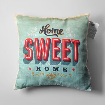 Retro Home Sweet Home Soft Cushion Cover, 5 of 7