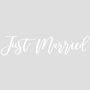 White Script Just Married Car Sticker, thumbnail 2 of 3