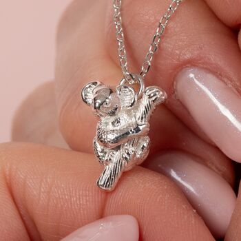 Sterling Silver Koala Necklace With Personalisation, 2 of 11