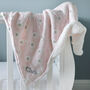 Personalised Pink Bunny Sherpa Baby Blanket, thumbnail 4 of 10