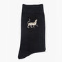 Embroidered Cheetah Ankle Socks Black, thumbnail 2 of 4