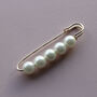 Delicate Multi Pearl Scarf Pin Brooch, thumbnail 2 of 5