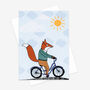 'Fox Cycling' Greetings Card, thumbnail 2 of 2