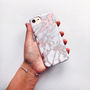 Rose Gold Chrome White Marble iPhone Case, thumbnail 1 of 2