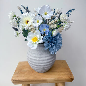 Blue And White Artificial Flower Arrangement, 4 of 6