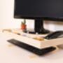 Birch Ply Desktop Screen Stand With Inbuilt Desk Tidy, thumbnail 8 of 11