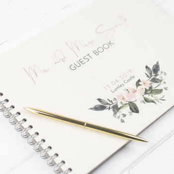Personalised Floral Wedding Guest Book, 2 of 7