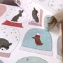 Snowglobe Animals Christmas Wrapping Paper, thumbnail 12 of 12
