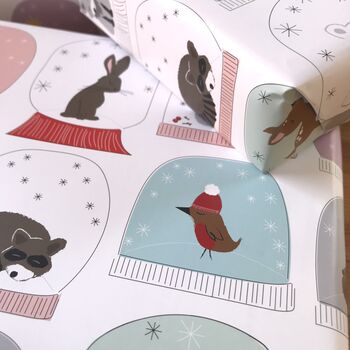 Snowglobe Animals Christmas Wrapping Paper, 12 of 12