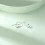 Sterling Silver Aurora Cz Droplet Drop Earrings, thumbnail 3 of 9