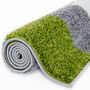 The Rugs Geometric Shaggy Rug Green Checkered Rug, thumbnail 10 of 12