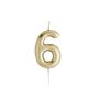 Gold Number Six Birthday Candle, thumbnail 2 of 2