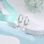 Sterling Silver Minimalist Robin Bird Dangle Huggie Hoops, thumbnail 4 of 10