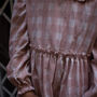 Pink Macro Check Hortensia Handmade Dress, thumbnail 4 of 4
