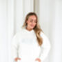 Mama Est. Outline Embroidered Personalised Hoodie Jumper, thumbnail 5 of 9