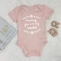 Mummy, You Are My World Babygrow With Flowers, thumbnail 1 of 5