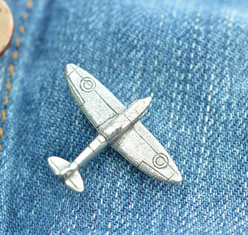 Pewter Spitfire Lapel Pin Badge, 4 of 4