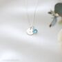 Custom Birthstone Birthflower Necklace, Birthday Gift, thumbnail 1 of 7