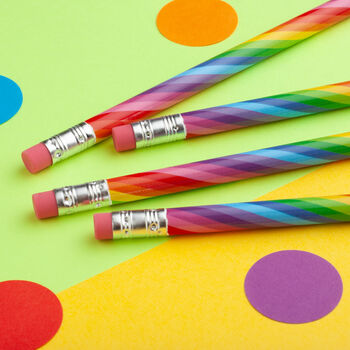 Colourful Rainbow Stripe Pencil, 5 of 6