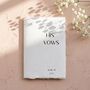 Vow Books Personalised Wedding Vow Cards Cotton Paper, thumbnail 7 of 12