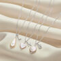 Diamond Letter Necklace In Sterling Silver With Pearl, thumbnail 6 of 7