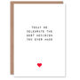 Joke Best Decision Funny Anniversary Valentine's Card, thumbnail 1 of 4