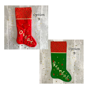 Personalised Fabric Christmas Stocking, 4 of 12