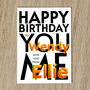 Personalised Birthday Card With Names And Message, thumbnail 1 of 8