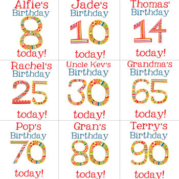 Big Birthday Card With Personalised Name And Age, 6 of 8