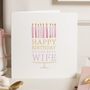 Personalised Romantic Birthday Card For Wife, thumbnail 1 of 7