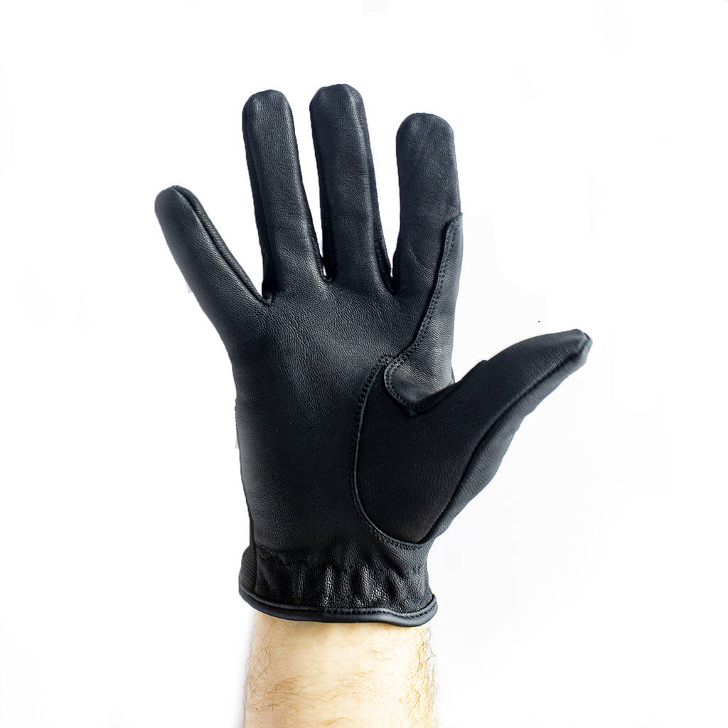 personalised leather horse riding gloves by we print balls