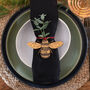 Golden Bee Christmas Table Place Name Settings, thumbnail 3 of 6
