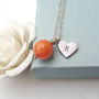 Personalised Jade And Heart Initial Necklace, thumbnail 6 of 7