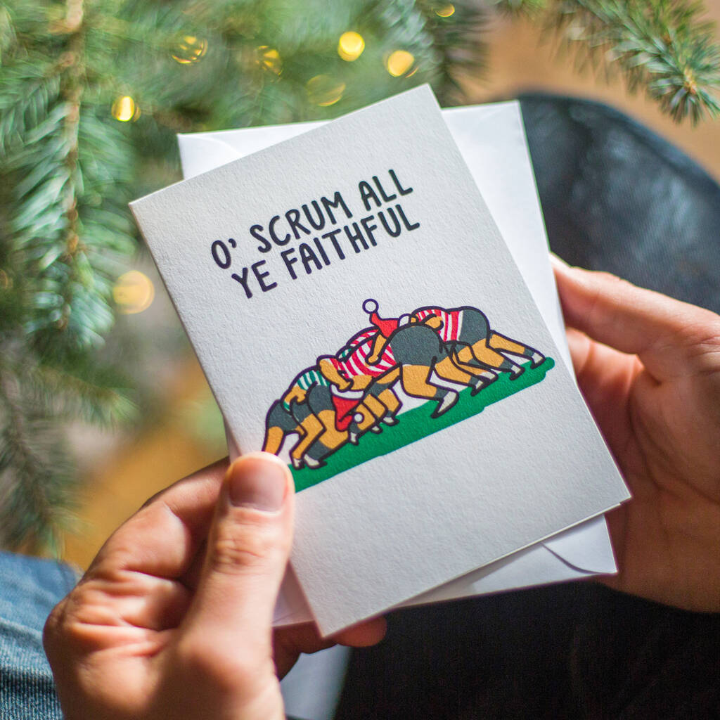Funny Rugby Christmas Card By Of Life &amp; Lemons | notonthehighstreet.com
