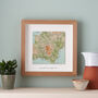 Personalised Square Map Print Father's Day Gift, thumbnail 2 of 5
