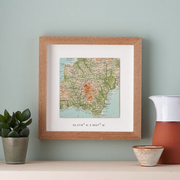 Personalised Square Map Print Father's Day Gift, 2 of 5