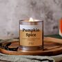 Pumpkin Spice Autumn Wood Wick Candle, thumbnail 2 of 7