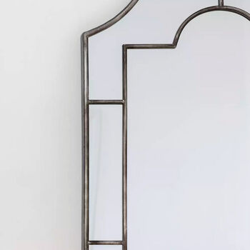 Large Decorative Antique Silver Panelled Wall Mirror, 5 of 6