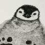 Personalised Baby Penguin Footprint Kit, Unframed, thumbnail 12 of 12