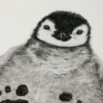 Personalised Baby Penguin Footprint Kit, Unframed, 12 of 12