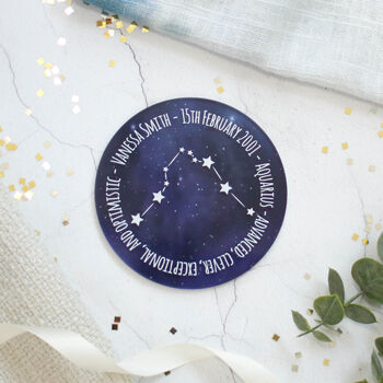 Personalised Constellation Coaster, Star Signs, 8 of 12
