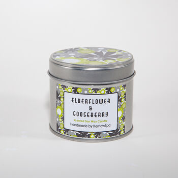 Elderflower And Gooseberry Candle Tin, 2 of 2