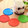 Set Of Five Cute Silicone Button Coasters, thumbnail 1 of 5