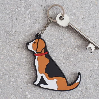 Beagle Key Ring Personalisation Available, 3 of 4