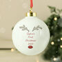 1st Christmas Tree Bauble Personalised Reindeer Bauble, thumbnail 3 of 6