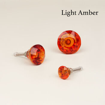 G Decor Coloured Faceted Glass Crystal Door Knobs, 2 of 12